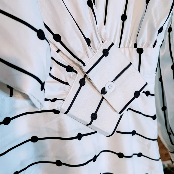 Black and White Ruffle Maxi Dress - Picture 3 of 5